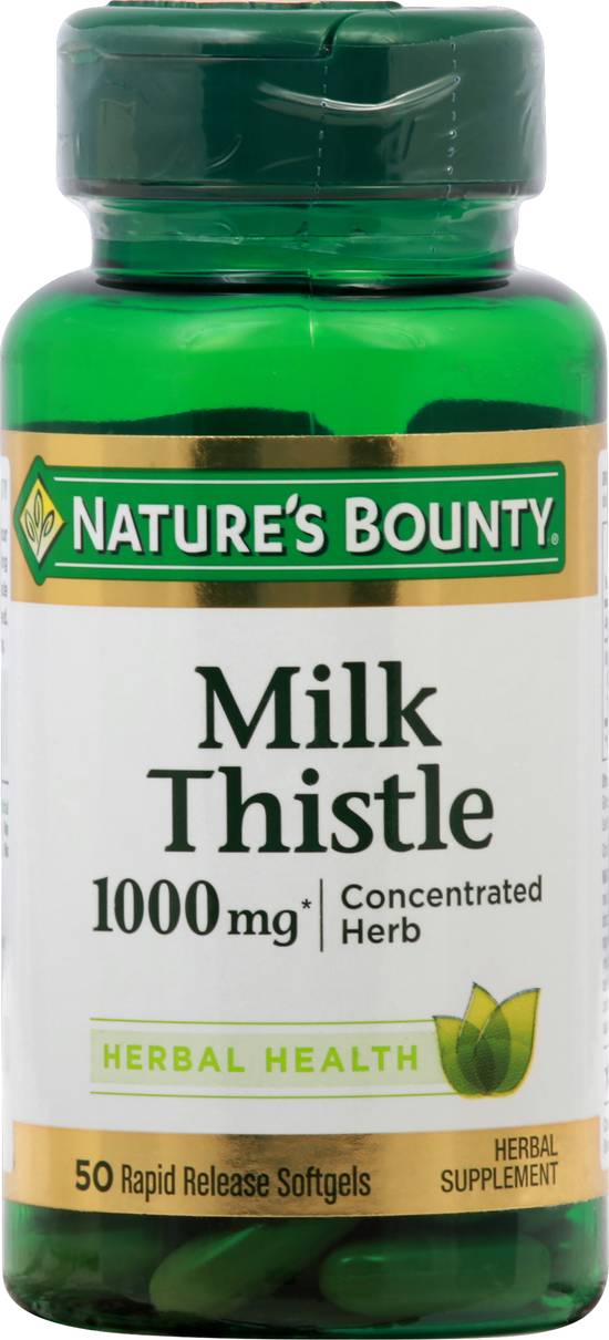 Nature's Bounty Herbal Health Milk Thistle 1000 mg