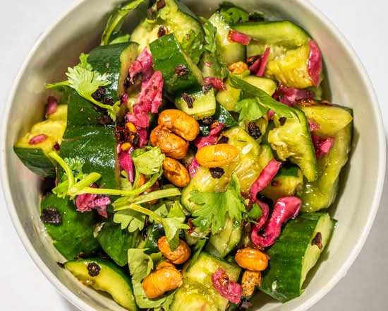 smashed cucumber salad