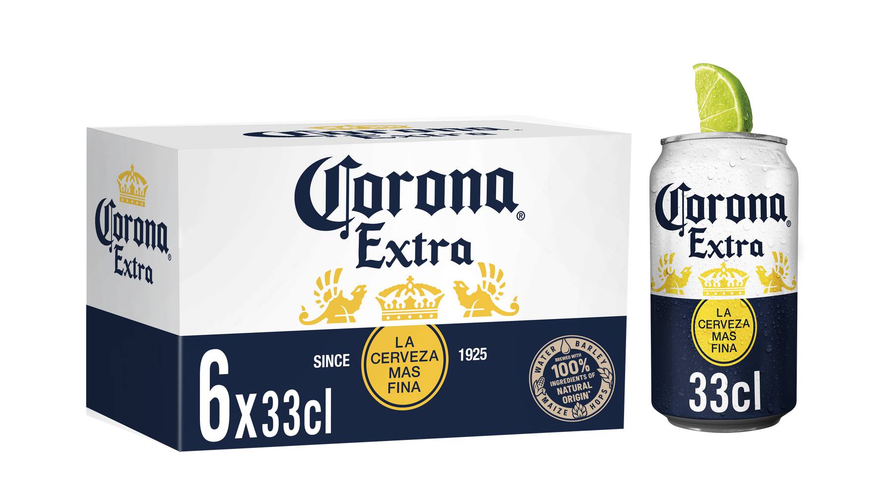 Corona - Bière blonde (6 pièces, 330 ml)
