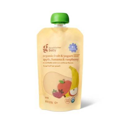 Good & Gather Organic Yogurt Baby Food Pouch (8 m+) ( apple- banana- raspberry)