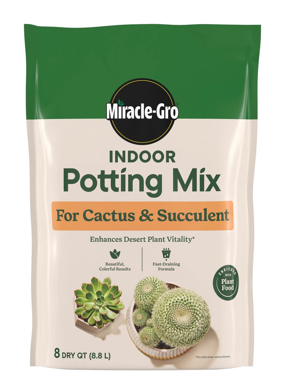 Miracle-Gro Indoor Potting Mix 8 Quart(s) Cactus soil Potting soil mix