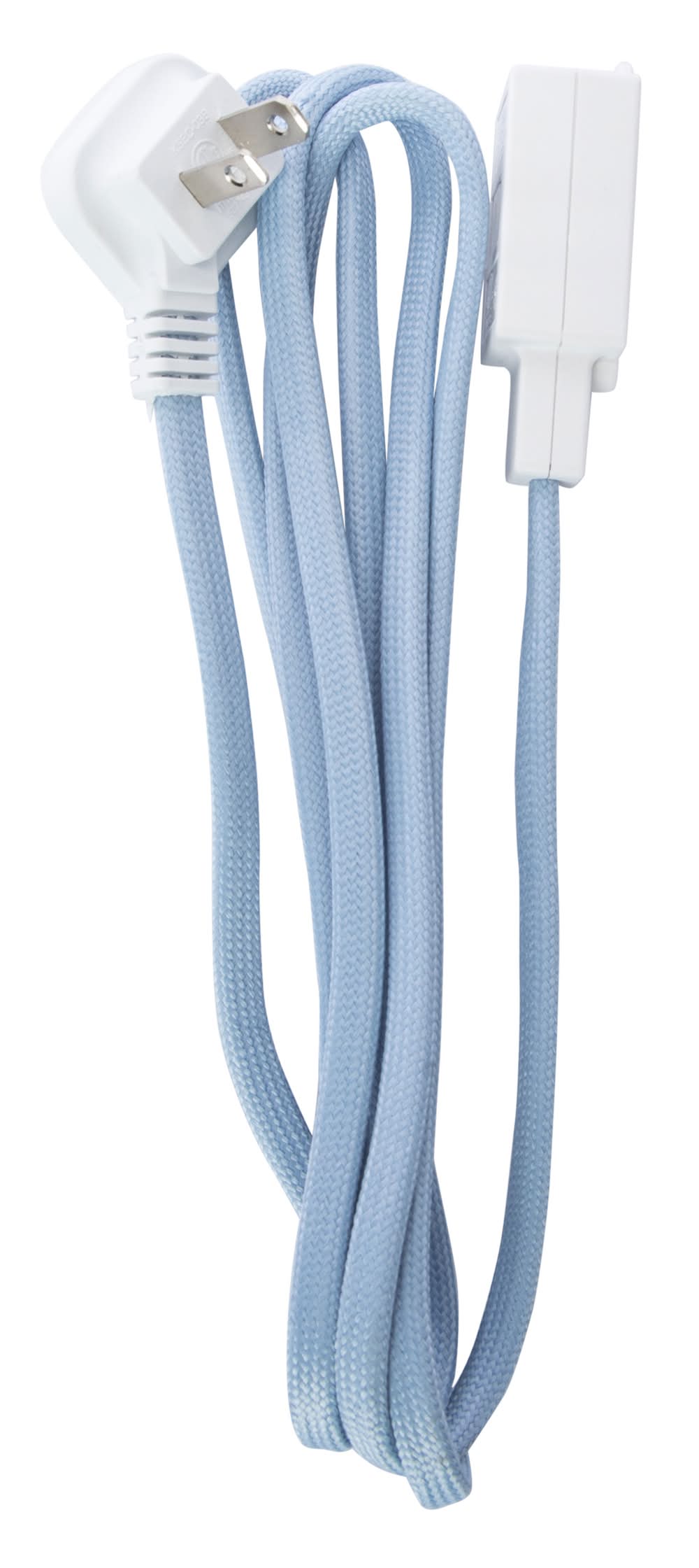 Tangle-Free Extension Cord With Angled Plug 6ft Blue