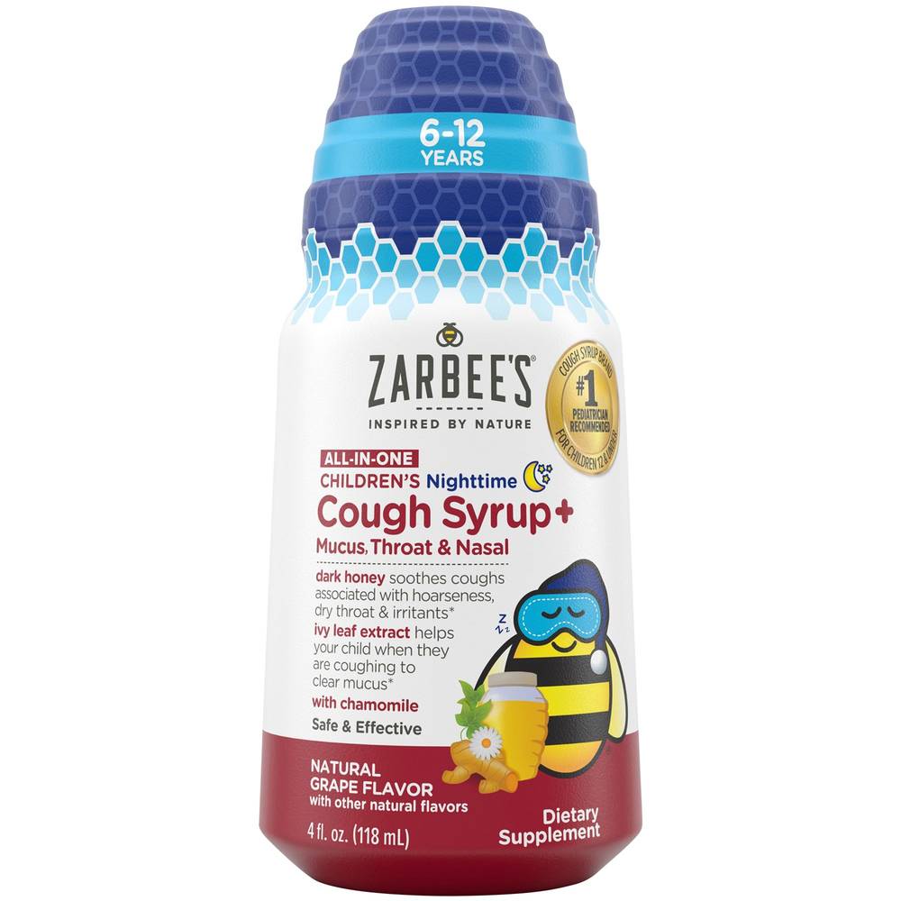 Zarbee'S Children Nighttime Cough Syrup+ - Grape(4 Fluid Ou Liquid)