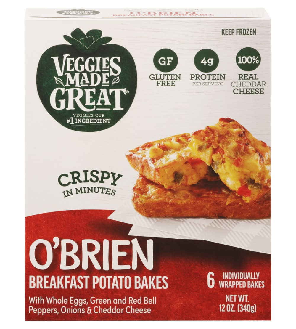 Veggies Made Great Crispy Breakfast Potato Bakes, O'brien (12 oz, 6 ct)