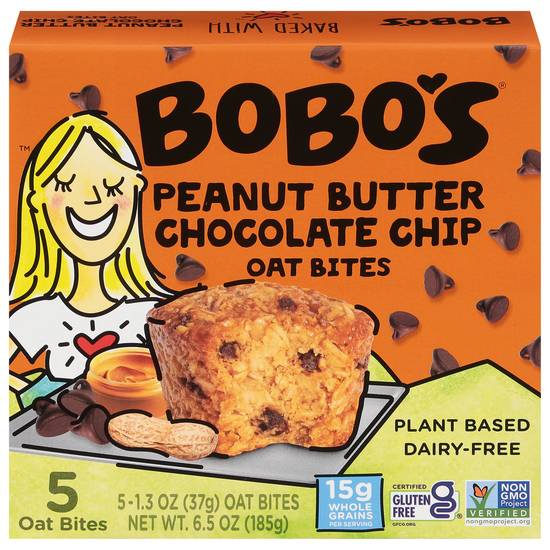 Bobo's Peanut Butter Chocolate Chip Oat Bites (5 x 1.3 oz)