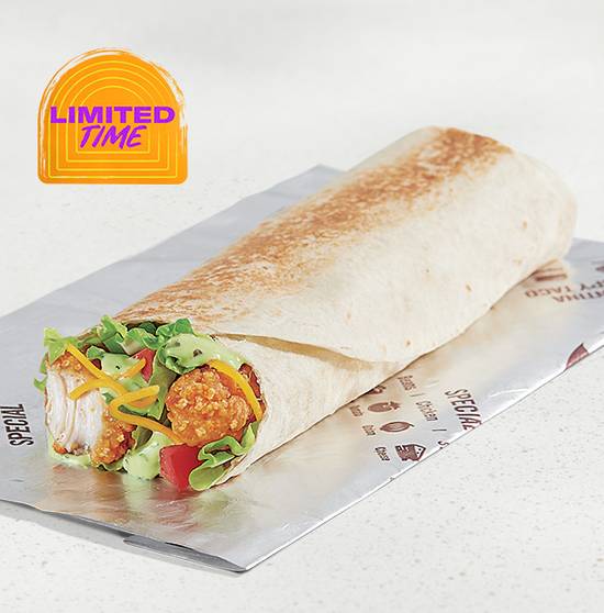 Avocado Ranch Crispy Chicken Burrito