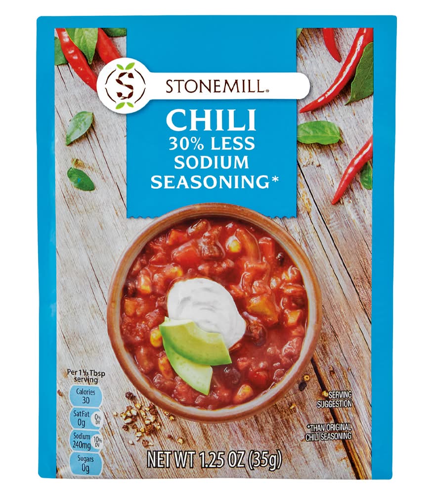 Stonemill 30 Less Sodium Chili Seasoning Mix (1.25 oz)