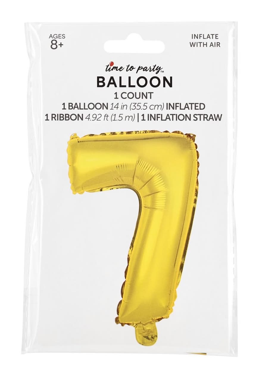 Anagram Number '7' Air Balloon, Gold