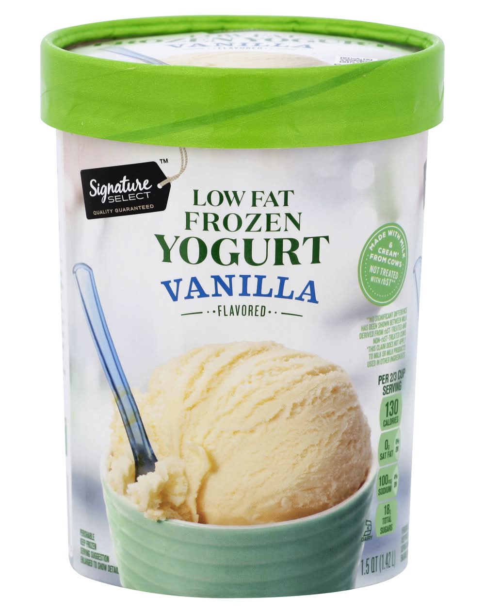 Signature Select Low Fat Vanilla Flavored Frozen Yogurt (48 oz)