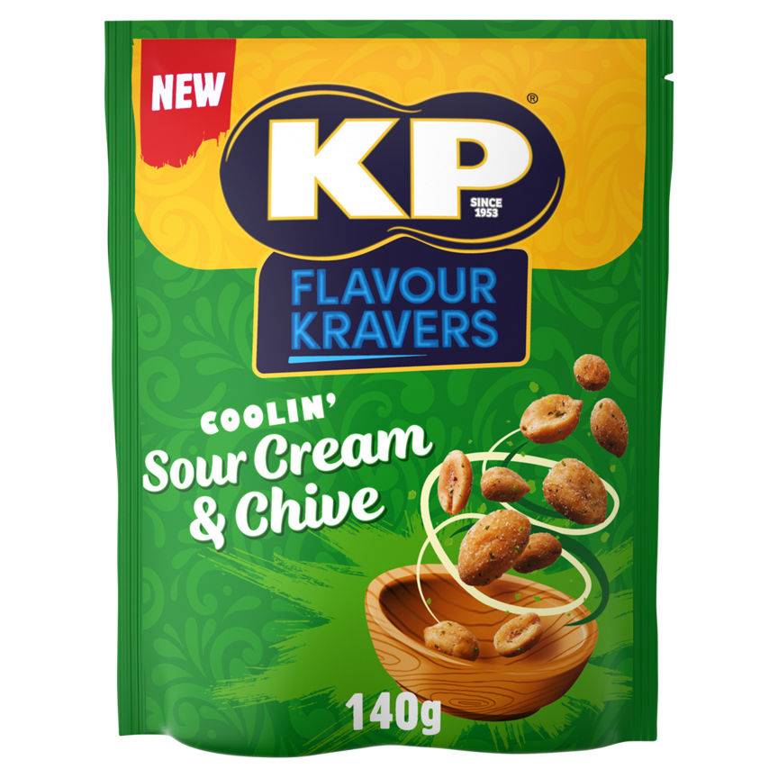 KP Sour Cream-Chive, Kravers Coolin' Peanuts (140g)