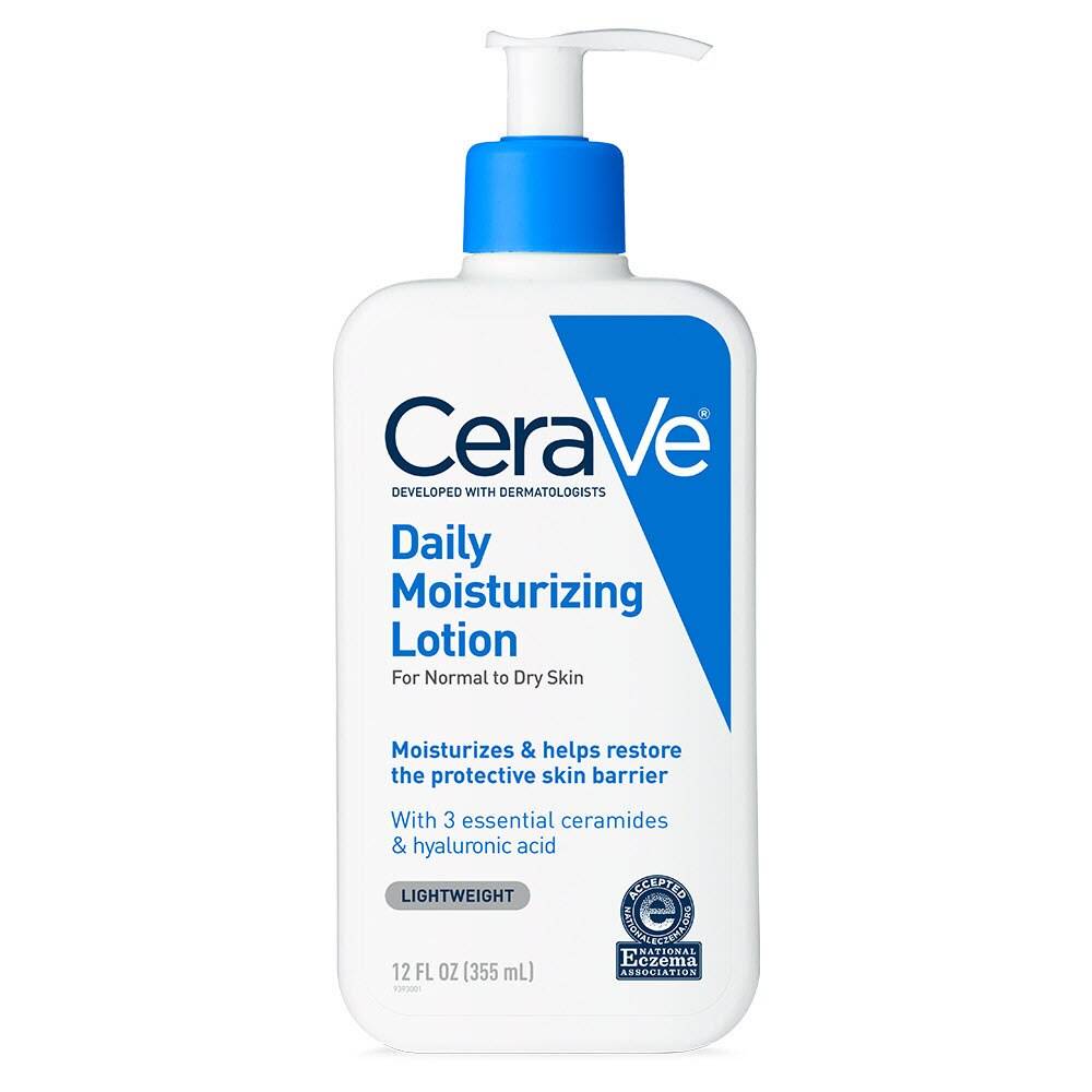 Cerave Daily Moisturizing Lotion For Normal To Dry Skin With Hyaluronic Acid, 12 Oz