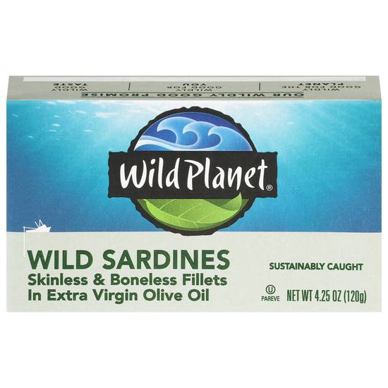 Wild Planet Skinless & Boneless Sardine Fillets in Olive Oil