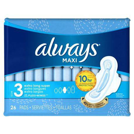 Always Maxi Size 3 Extra Long Super Pads With Wings (150 g)