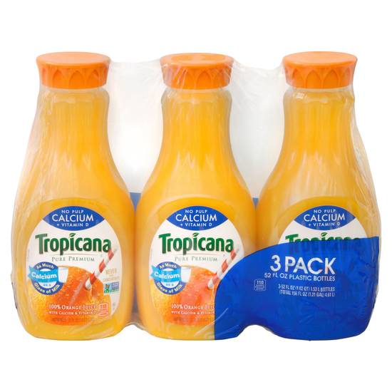 Tropicana 100% Juice (3 ct, 52 fl oz) (orange)