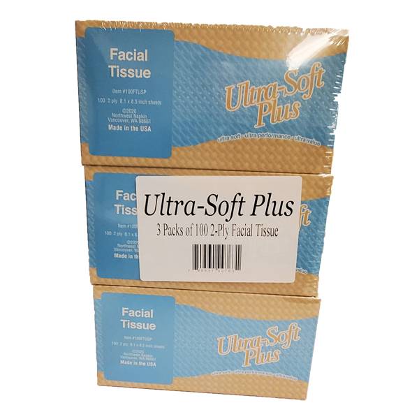 Ultra Soft Plus Facial Tissue 2 Ply Floral Soft (300 ct)