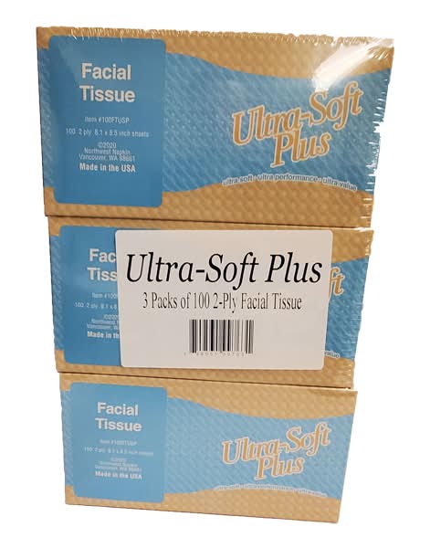 Ultra Soft Plus Facial Tissue 2 Ply Floral Soft (300 ct)