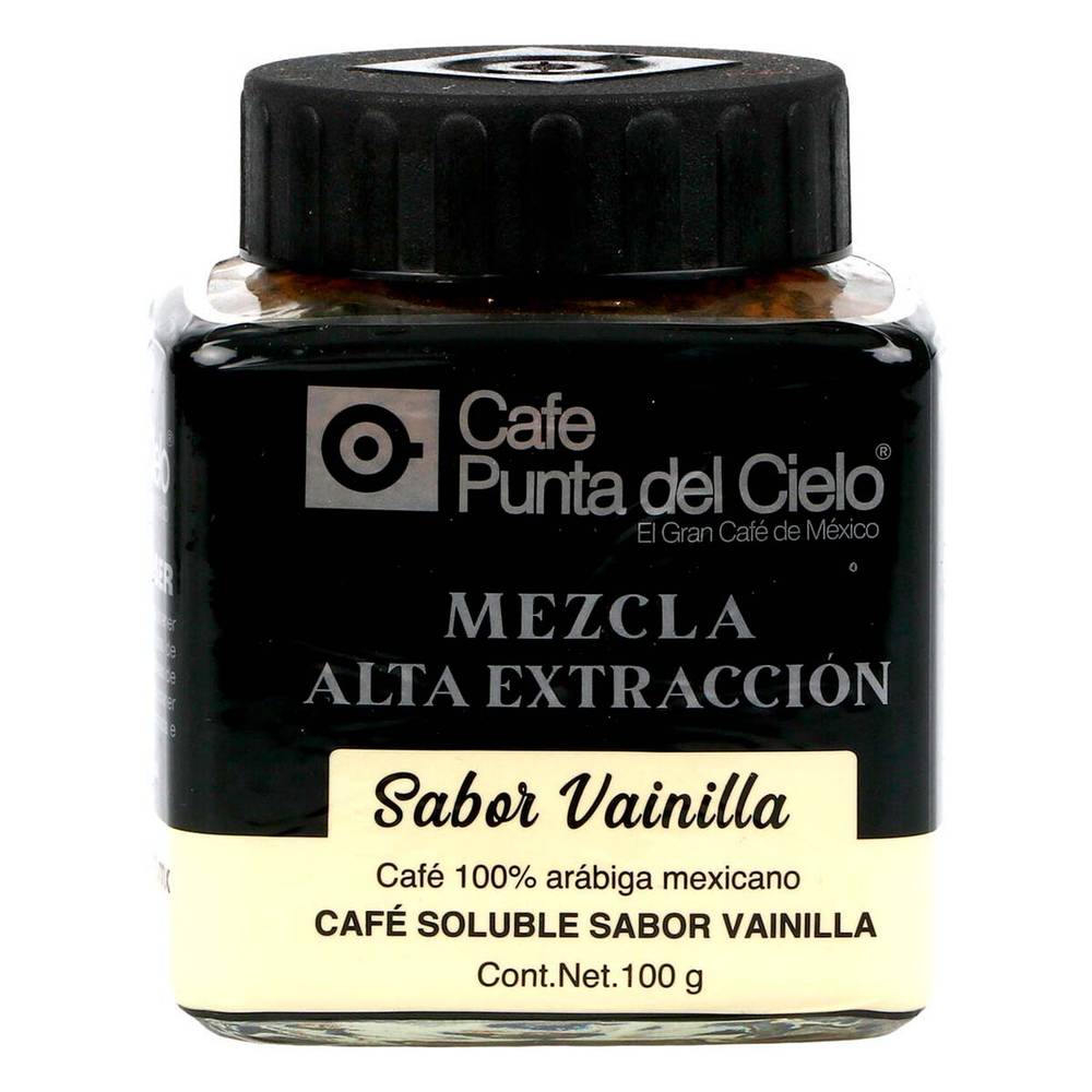 Punta del cielo café soluble sabor vainilla