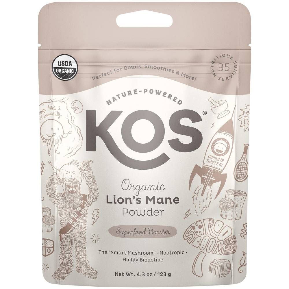 Organic Lion'S Mane Powder - Superfood Booster With Nootropics (4.3 Oz. / 35 Servings)