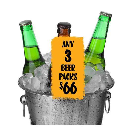 Any 3 Beer Packs for $66