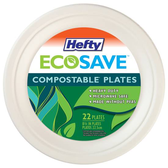 Hefty Ecosave 100% Compostable Plates (22 ct)