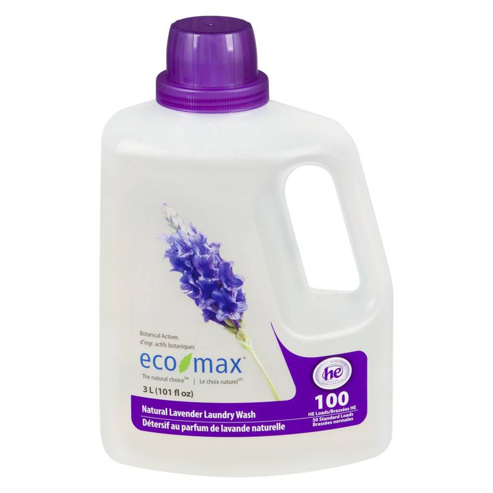 Eco max détergent à lessive liquide au parfum de lavande naturelle (3 l) - laundry wash, natural lavender (3 l)