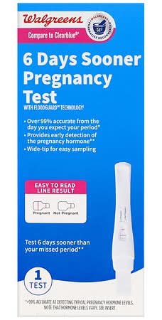 Walgreens 6 Days Sooner Pregnancy Test