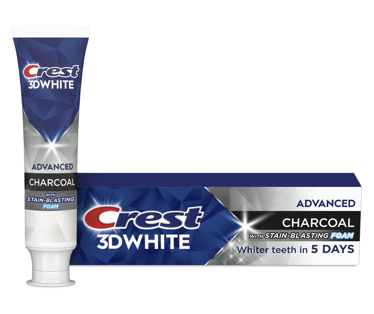 Crest 3D White Advanced Charcoal Teeth Whitening Toothpaste (3.3 oz)