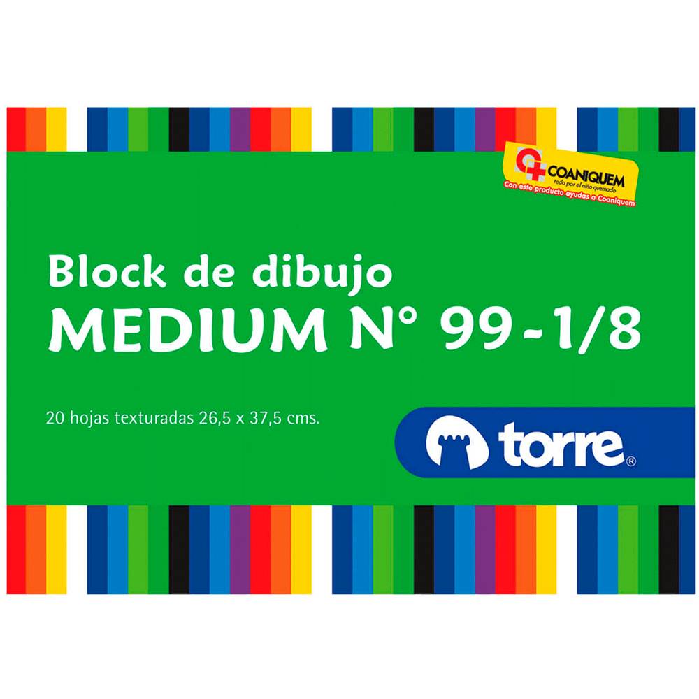 Torre block de dibujo medium 99 1/8 20 hojas