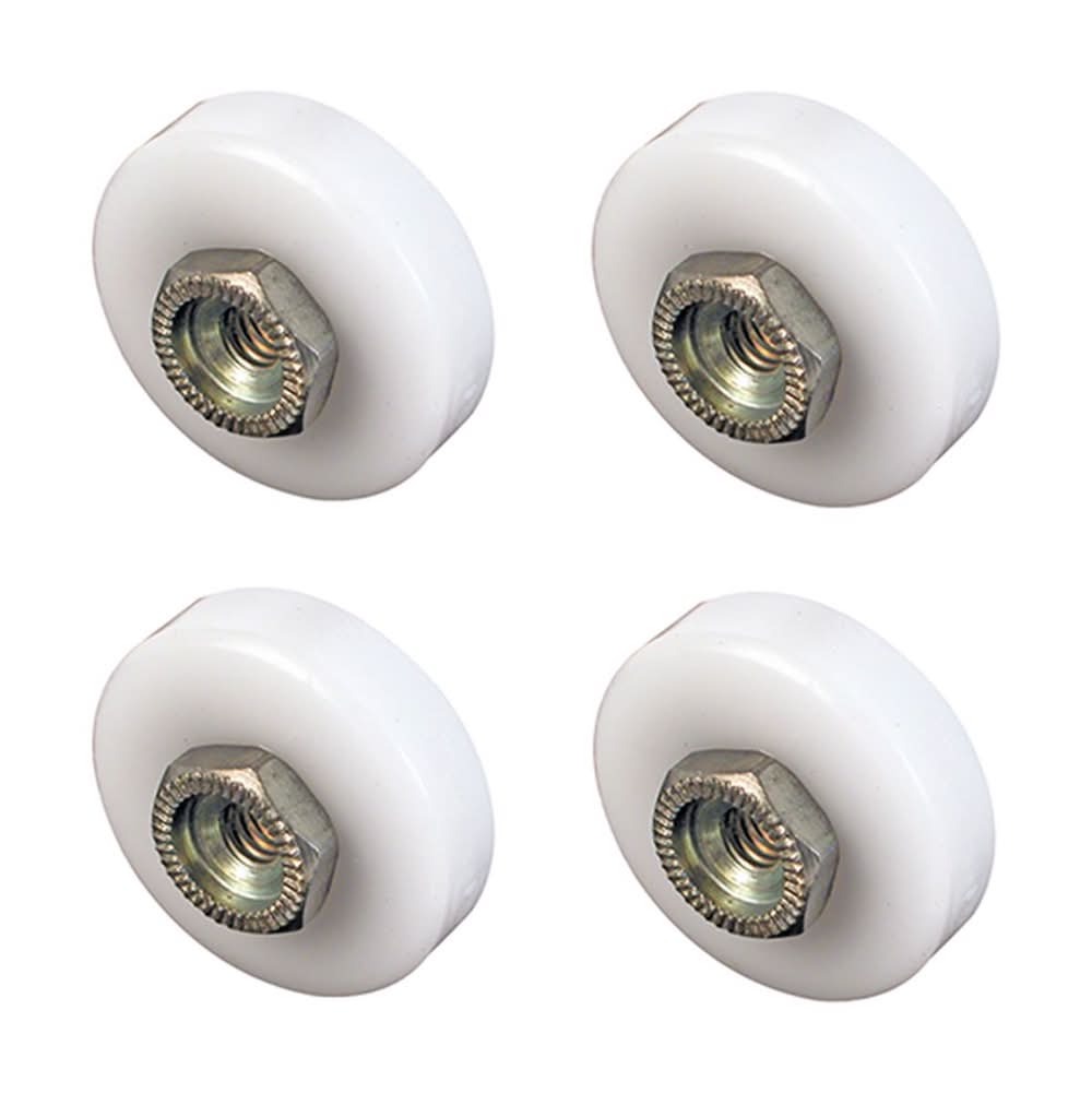 Prime-Line 3/4 In. D White Plastic/Steel Tub Enclosure Roller 4 Pk
