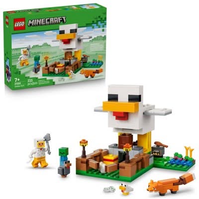 LEGO Minecraft Chicken Farm Building Toy Set Ages 7+ 21585 (233 ct)