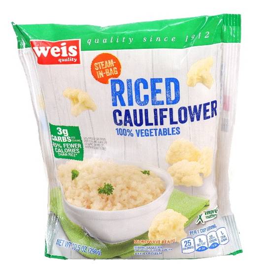 Weis Quality Vegetables Steam in Bag Riced Cauliflower