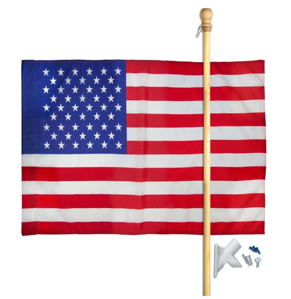 Valley Forge American Flag Set 30 In. H X 4 Ft. W