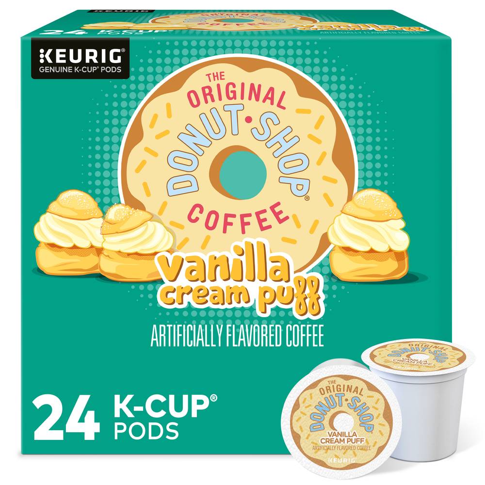 The Original Donut Shop Coffee Keurig K Cup Pods, Vanilla Cream Puff (24 ct)