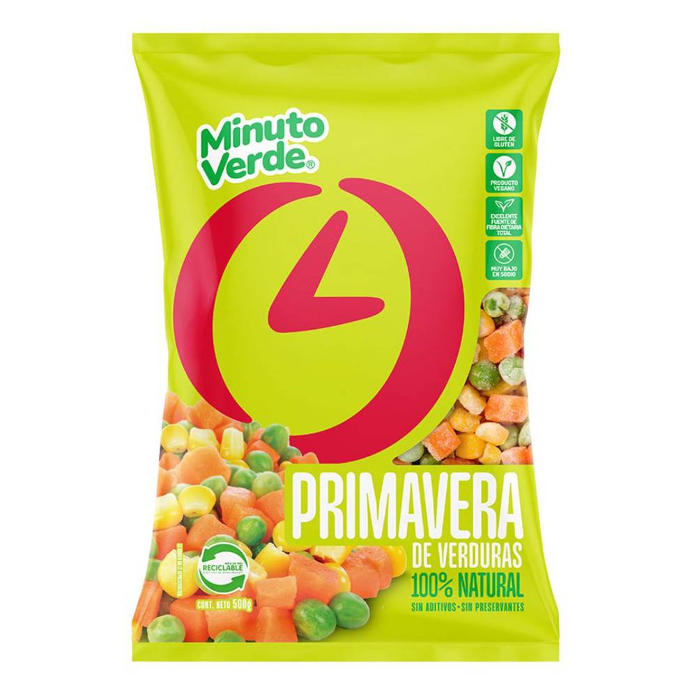 Minuto verde primavera de verduras congeladas (bolsa 500 g)