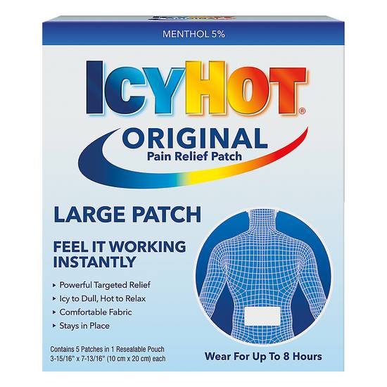 Icyhot Original Large Pain Relief Patch (5 ct)