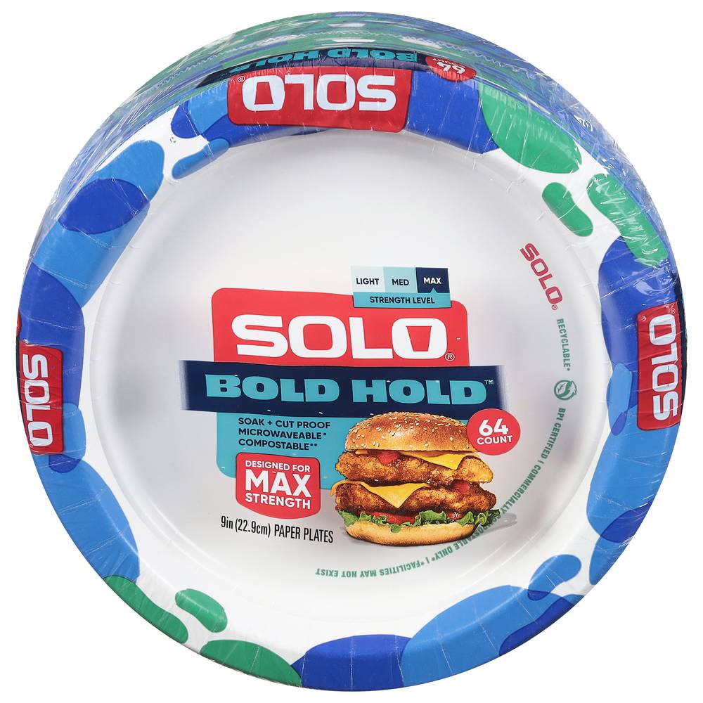 Solo Bold Hold Paper Plates (64 ct)