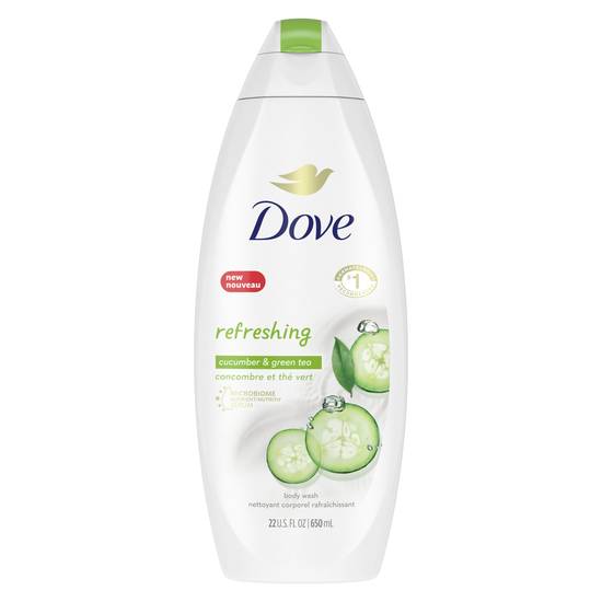 Dove Go Fresh Cucumber and Green Tea Body Wash for Dry Skin Sulfate Free Bodywash, 20 OZ
