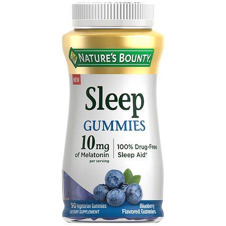 Nature's Bounty 10 mg Melatonin Gummy Vitamin, 100% Drug Free Sleep Supplement - 90.0 ea