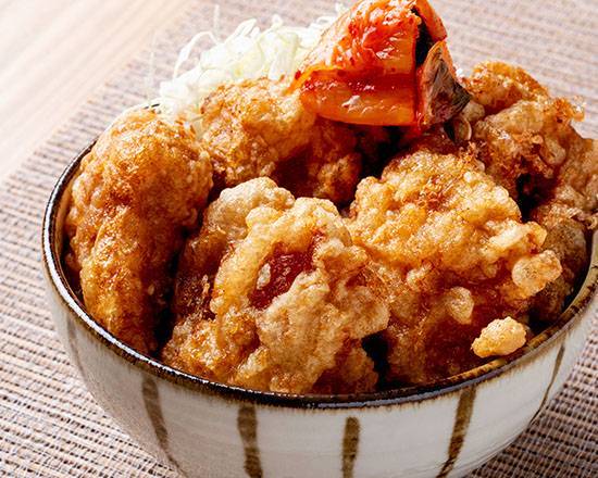 大きな唐揚げキムチどんぶり 5個 Jumbo Fried Chicken Kimchi Rice Bowl 5 pieces