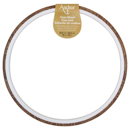 Anchor Faux Wood Round Embroidery Hoop & Frame