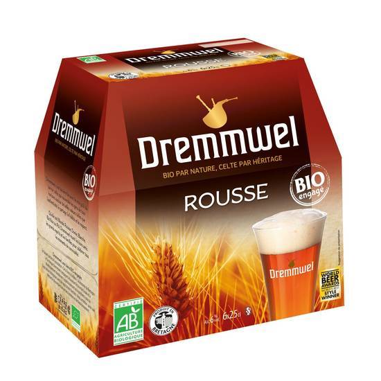 Dremmwel - Bière blonde rousse bio (6 pièces, 250 ml)