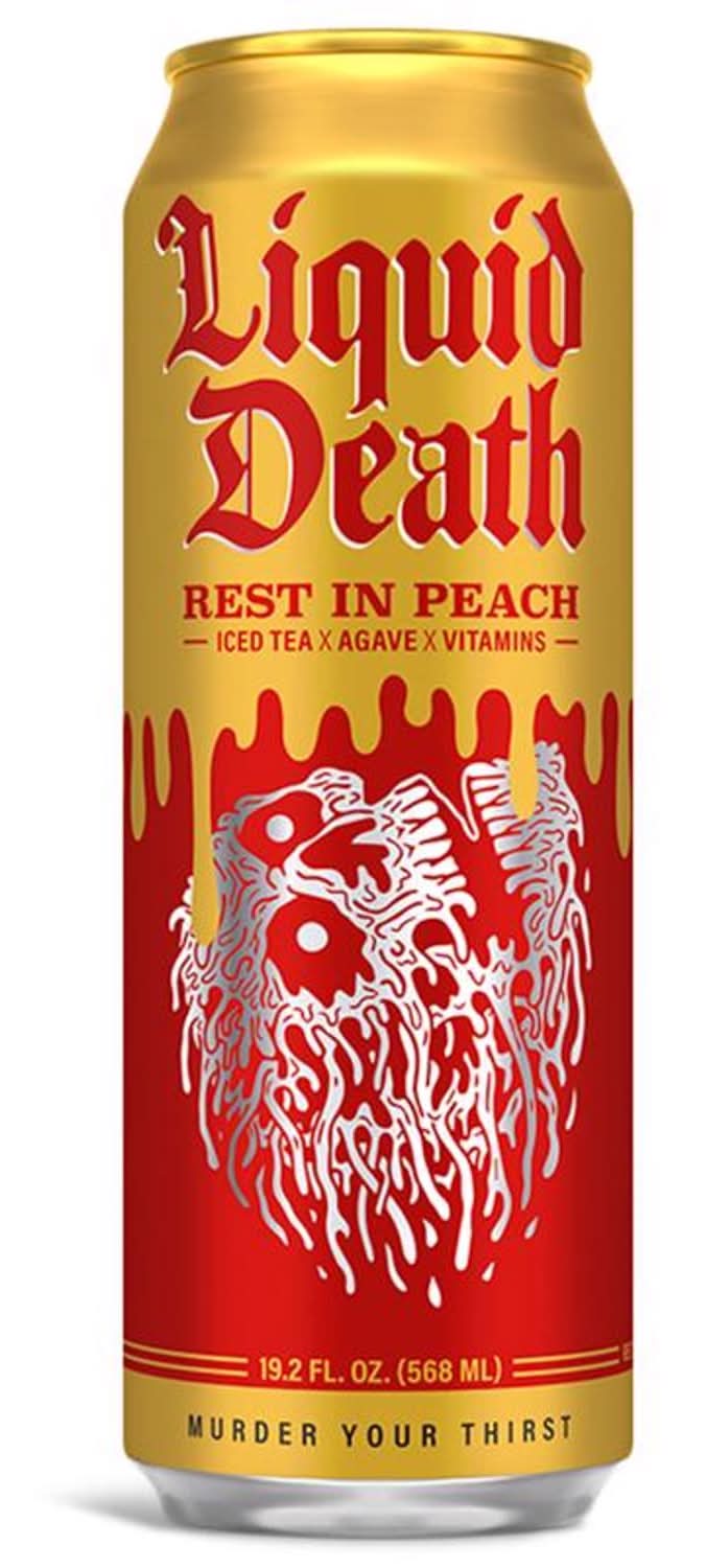 Liquid Death Rest In Peach Peach Tea Tea 19.2 Oz 1 Pk