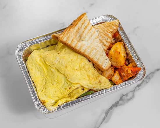 Two Eggs with Home Fries and Toast
