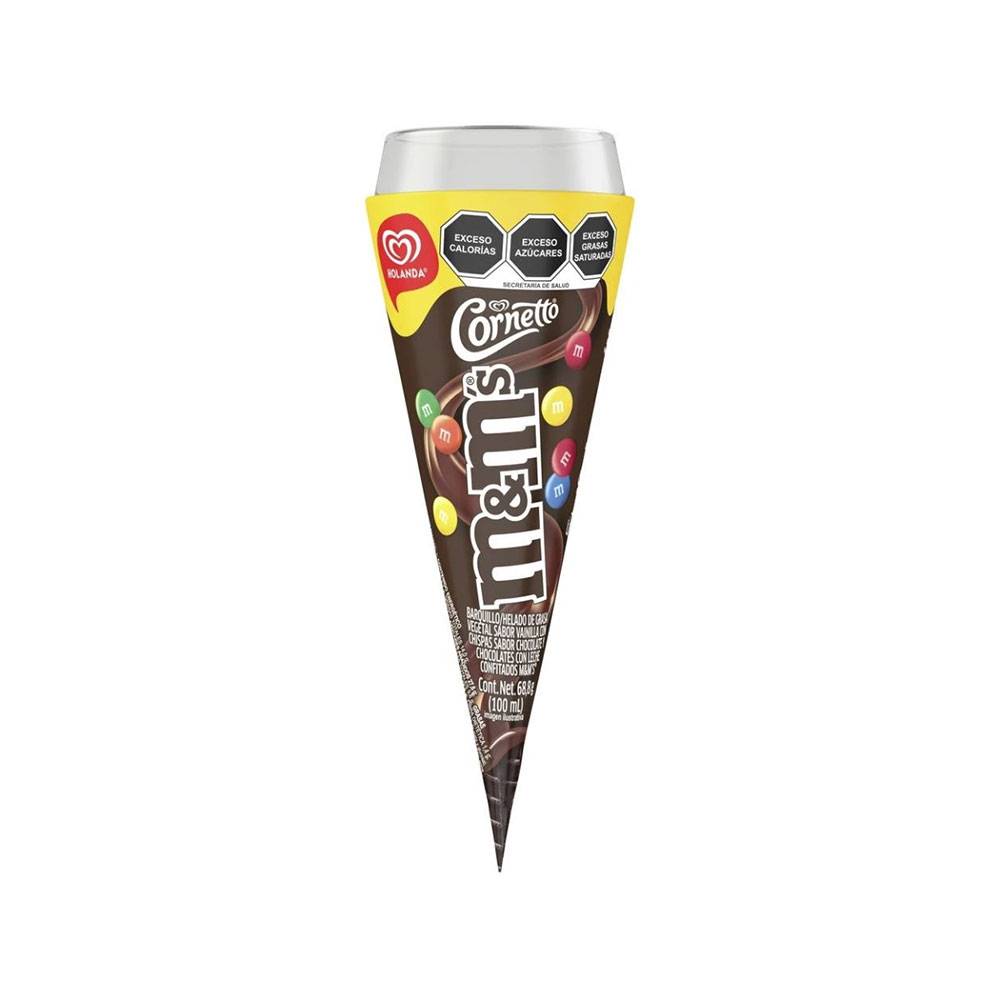 Cornetto helado m&m's sabor vainilla (68.8 g)