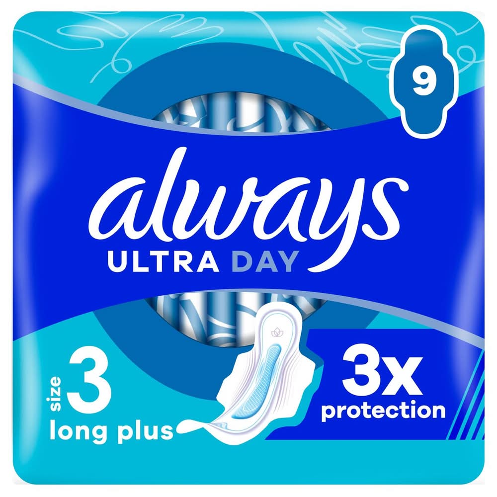 Always Ultra  Serviettes Menstruelles Long Plus (taille 3) x9