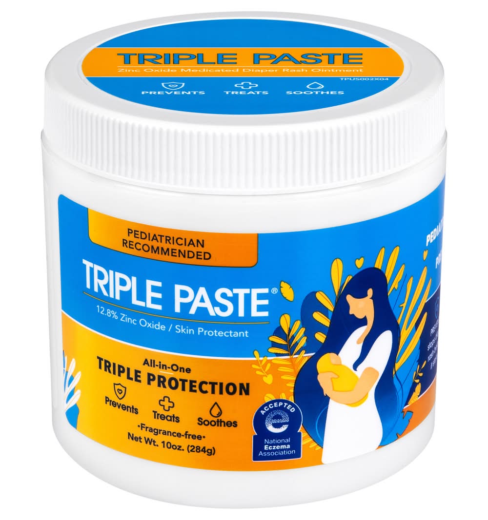 Triple Paste Zinc Oxide Soothing Diaper Rash Ointment (10 oz)