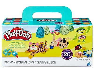 Play-Doh Super Color Pack, Assorted Colors, 20/Pack (A7924)