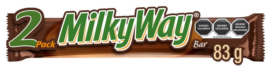 Milky Way · Barras de chocolate con caramelo y nougat, caramelo-nougat (2 un)