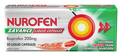 Nurofen Zavance Ibuprofen 200Mg Liquid Capsules 20Pk