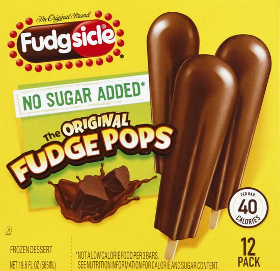 Fudgsicle No Sugar Added Original Fudge Pops (12 ct)
